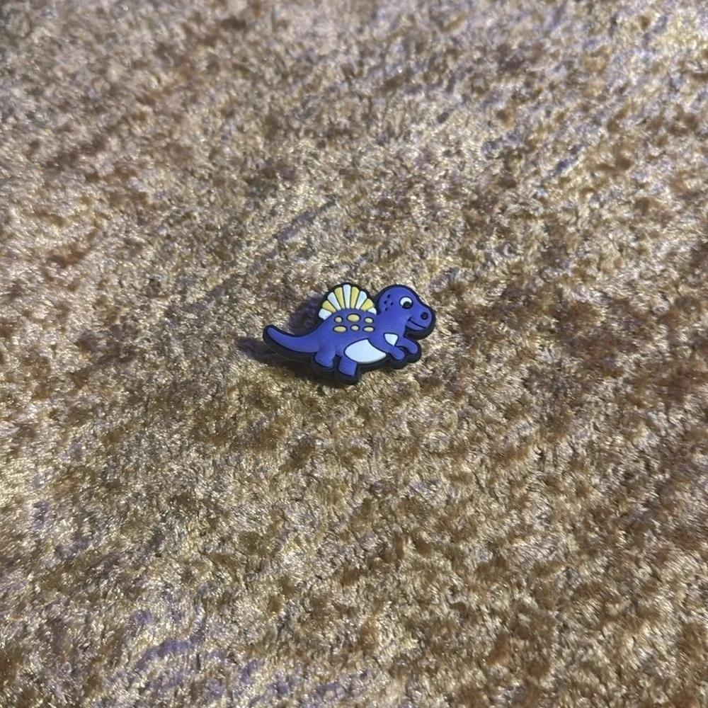 Kids Purple Dinosaur Jibbitz Shoe Charm  Accessory For Crocs & Shoes New 5/$15